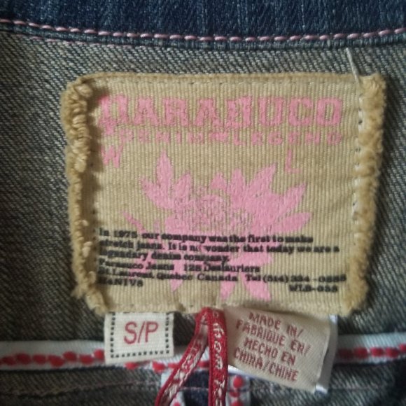 Never Worn Parasuco Pink Studded Jean Jacket - Picture 7 of 7